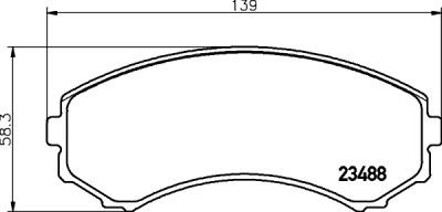 Jeu de plaquettes de frein HELLA 8DB 355 009-461