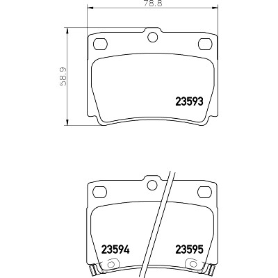 Jeu de plaquettes de frein HELLA 8DB 355 009-501