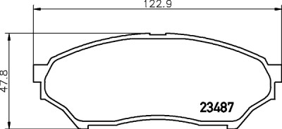 Jeu de plaquettes de frein HELLA 8DB 355 009-521