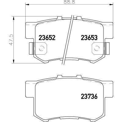 Jeu de plaquettes de frein HELLA 8DB 355 009-581