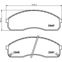 Jeu de plaquettes de frein HELLA 8DB 355 009-601