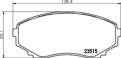Jeu de plaquettes de frein HELLA 8DB 355 009-641