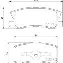 Jeu de plaquettes de frein HELLA 8DB 355 009-691