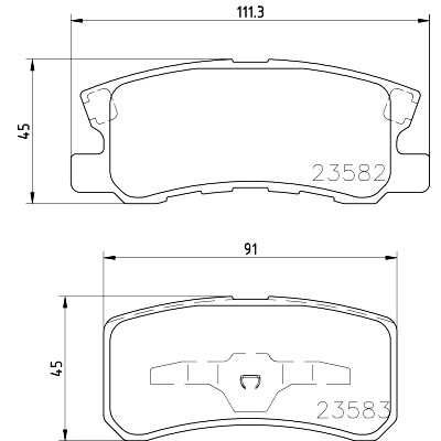 Jeu de plaquettes de frein HELLA 8DB 355 009-691