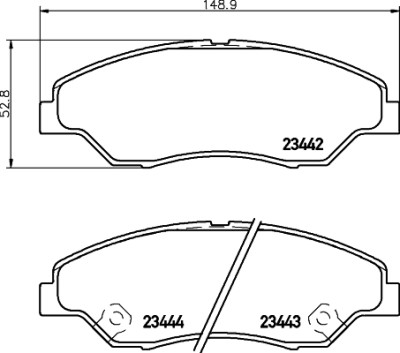 Jeu de plaquettes de frein HELLA 8DB 355 009-701