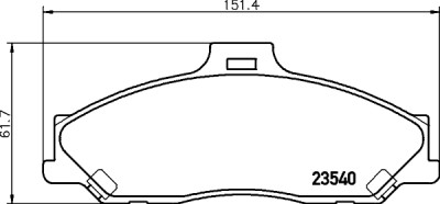 Jeu de plaquettes de frein HELLA 8DB 355 009-751