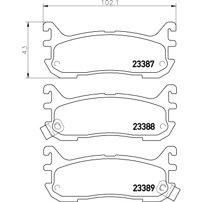 Jeu de plaquettes de frein HELLA 8DB 355 009-911