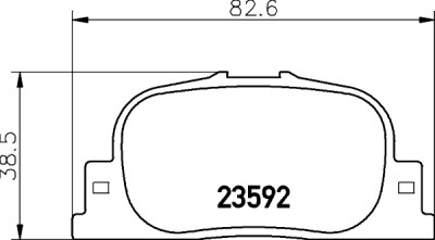 Jeu de plaquettes de frein HELLA 8DB 355 010-001