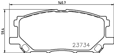 Jeu de plaquettes de frein HELLA 8DB 355 010-071
