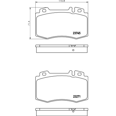 Jeu de plaquettes de frein HELLA 8DB 355 010-101