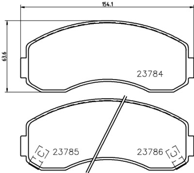Jeu de plaquettes de frein HELLA 8DB 355 010-131