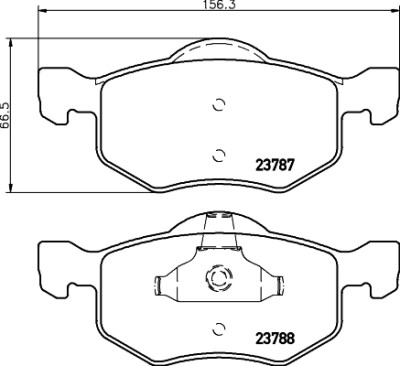 Jeu de plaquettes de frein HELLA 8DB 355 010-141