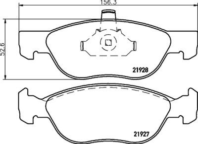 Jeu de plaquettes de frein HELLA 8DB 355 010-181