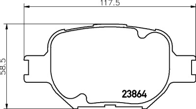 Jeu de plaquettes de frein HELLA 8DB 355 010-201