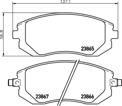 Jeu de plaquettes de frein HELLA 8DB 355 010-211