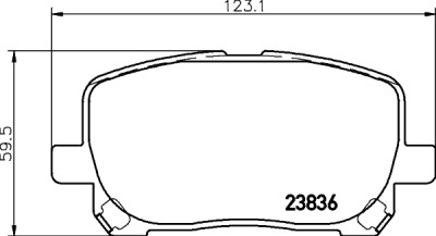 Jeu de plaquettes de frein HELLA 8DB 355 010-221