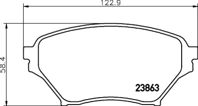 Jeu de plaquettes de frein HELLA 8DB 355 010-261