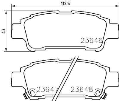 Jeu de plaquettes de frein HELLA 8DB 355 010-311