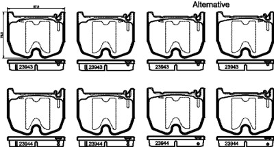 Jeu de plaquettes de frein HELLA 8DB 355 010-381