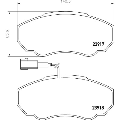 Jeu de plaquettes de frein HELLA 8DB 355 010-391