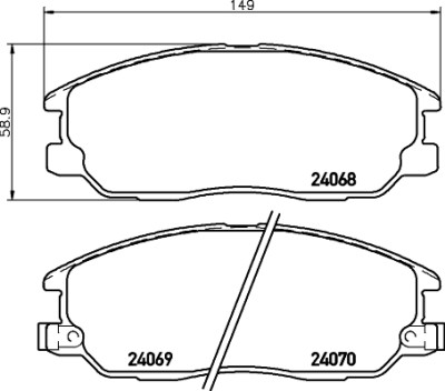 Jeu de plaquettes de frein HELLA 8DB 355 010-451