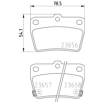 Jeu de plaquettes de frein HELLA 8DB 355 010-521