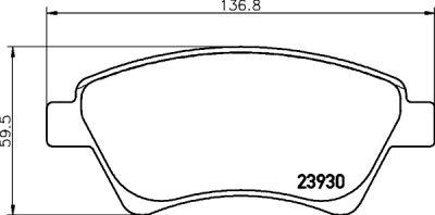 Jeu de plaquettes de frein HELLA 8DB 355 010-541