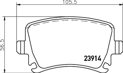 Jeu de plaquettes de frein HELLA 8DB 355 010-601