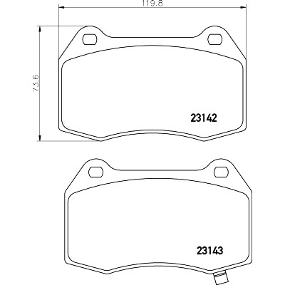 Jeu de plaquettes de frein HELLA 8DB 355 010-681