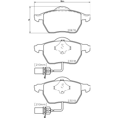 Jeu de plaquettes de frein HELLA 8DB 355 010-731