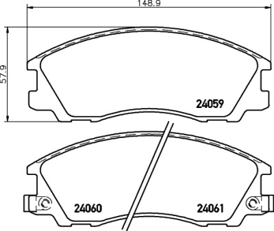 Jeu de plaquettes de frein HELLA 8DB 355 010-821