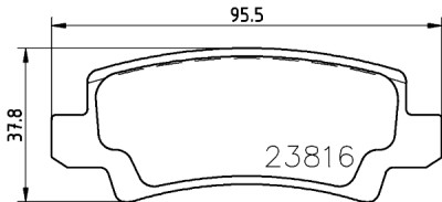 Jeu de plaquettes de frein HELLA 8DB 355 010-841