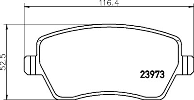 Jeu de plaquettes de frein HELLA 8DB 355 010-851