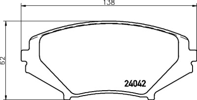 Jeu de plaquettes de frein HELLA 8DB 355 010-881