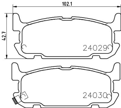 Jeu de plaquettes de frein HELLA 8DB 355 010-931