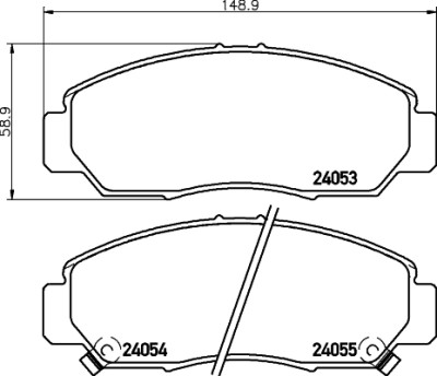 Jeu de plaquettes de frein HELLA 8DB 355 010-981