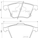 Kit de plaquettes de frein, frein à disque