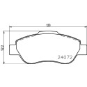 Jeu de plaquettes de frein HELLA 8DB 355 011-241