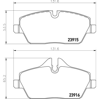 Jeu de plaquettes de frein HELLA 8DB 355 011-261
