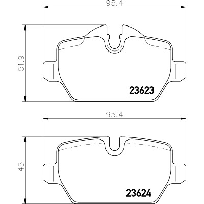Jeu de plaquettes de frein HELLA 8DB 355 011-271
