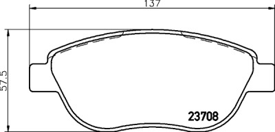 Jeu de plaquettes de frein HELLA 8DB 355 011-331