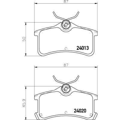 Jeu de plaquettes de frein HELLA 8DB 355 011-511