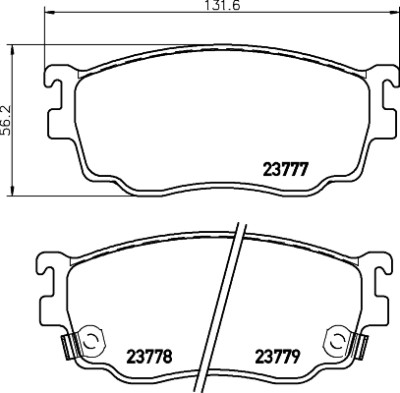 Jeu de plaquettes de frein HELLA 8DB 355 011-561