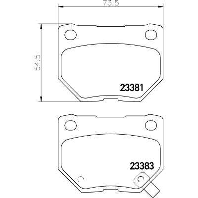 Jeu de plaquettes de frein HELLA 8DB 355 011-601