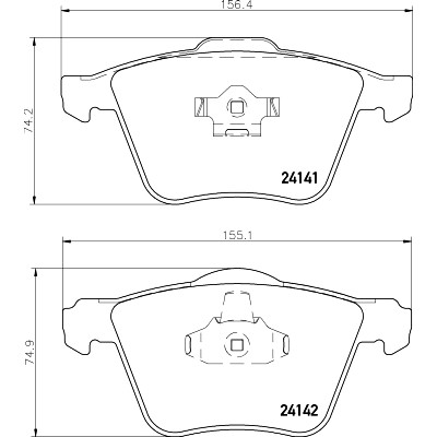 Jeu de plaquettes de frein HELLA 8DB 355 011-721