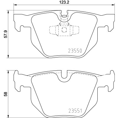 Jeu de plaquettes de frein HELLA 8DB 355 011-801