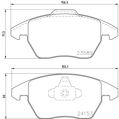 Jeu de plaquettes de frein HELLA 8DB 355 011-811