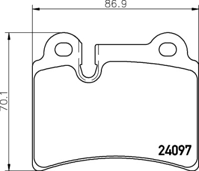 Jeu de plaquettes de frein HELLA 8DB 355 011-861
