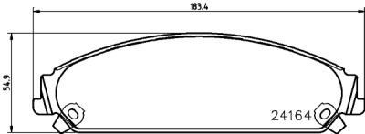 Jeu de plaquettes de frein HELLA 8DB 355 011-891