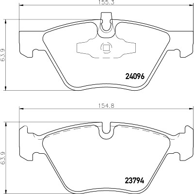 Jeu de plaquettes de frein HELLA 8DB 355 011-941